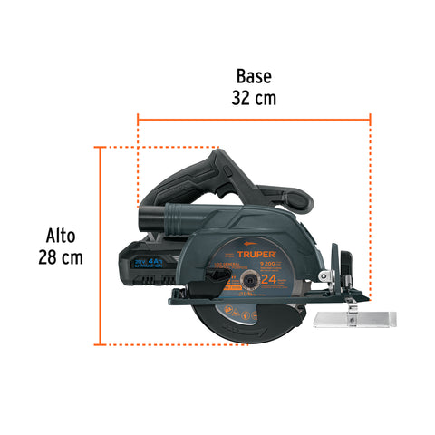 Sierra circular 6-1/2', 20V, 1 batería 4Ah, MAX | MAX-20SC | 102480