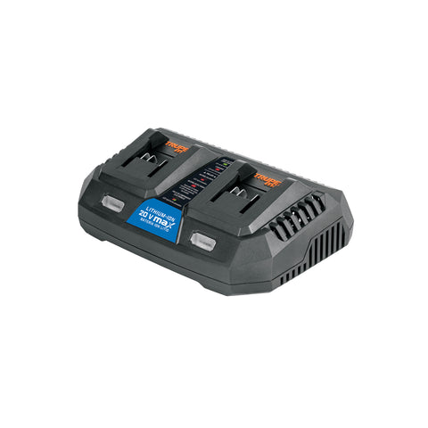 Cargador dual de baterías de ion litio 20V, TRUPER MAX | MAX-CA2 | 102492