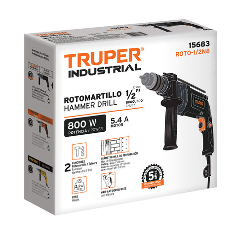 Caja de empaque de repuesto para ROTO-1/2N8, Truper | CJ-ROTO-1/2N8 | 102507