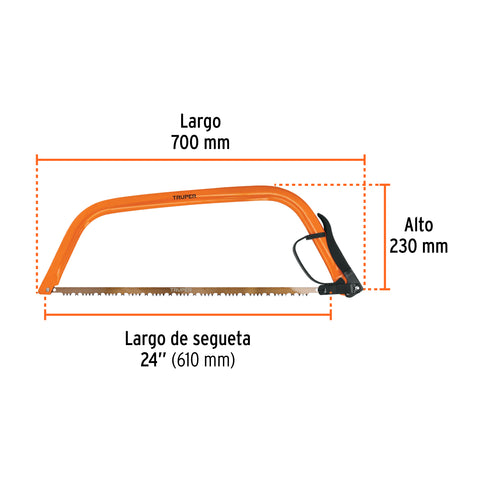 Arco jardinero tubular de 24', Truper | AJT-24 | 10258