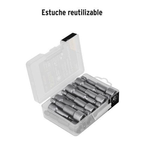 Estuche con 15 dados magnéticos de 3/8' largo 2-1/2', Expert | PUDE-9027-15 | 102612