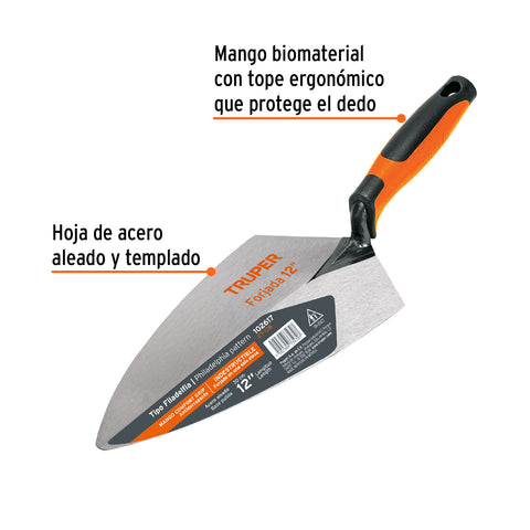 Cuchara para albañil 12' forjada tipo Filadelfia,mgo Comfort | CT-12B | 102617