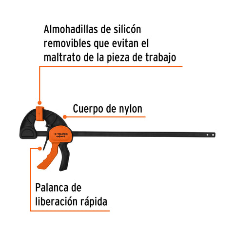Prensa con ajuste rápido 18', uso rudo, Truper Expert | PAR-218 | 102629