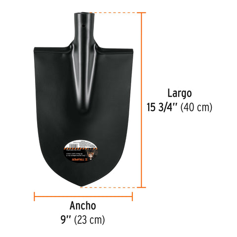 Pala azada redonda # 6, sin mango, TRUPER | PAZAR-6 | 10263