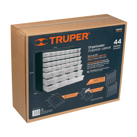 Organizador con 44 gavetas, Truper | ORG-44 | 102642