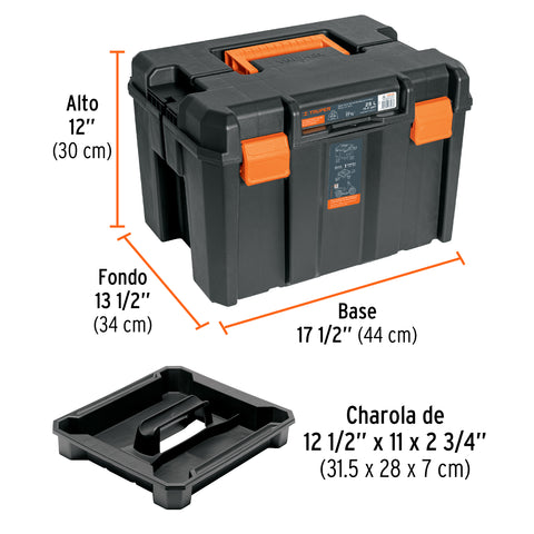 Caja para herramienta, profunda de 17'x12', TRUPER | CHA-1712 | 102643