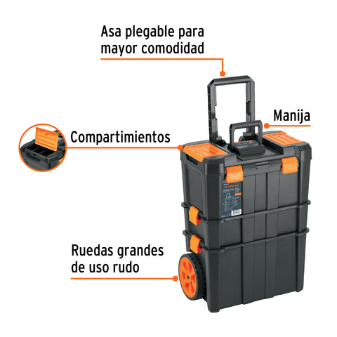 Caja para herramienta, 19'x25' c/ruedas, 3 en 1 desmontable | CHP-1925R | 102644