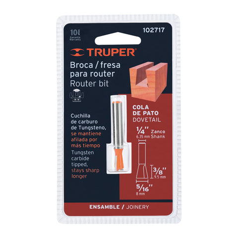 Broca para router, cola de pato, 5/16', Truper | BROU-CP5/16 | 102717