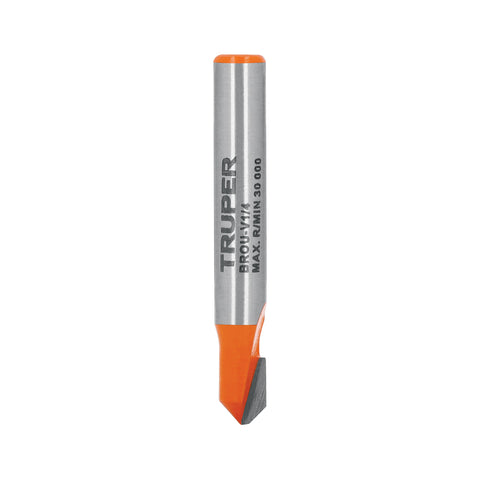 Broca para router, corte en 'V', 1/4', Truper | BROU-V1/4 | 102718