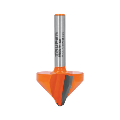 Broca para router, corte en 'V', 1-1/8', Truper | BROU-V1-1/8 | 102719