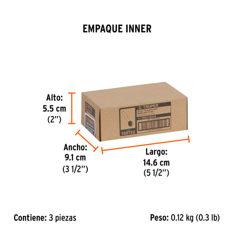Broca para router, media caña, 5/8', Truper | BROU-MC5/8 | 102722