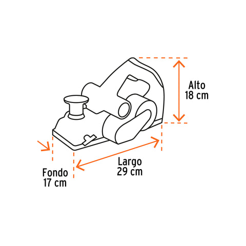 Cepillo eléctrico 3-1/4', 720W, TRUPER INDUSTRIAL | CEPEL-3-1/4N2 | 102800