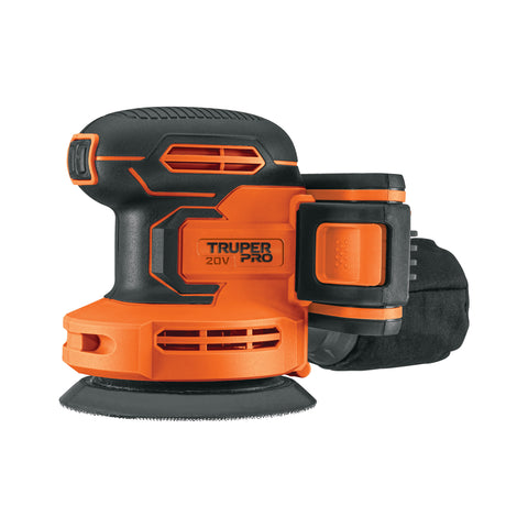 Lijadora roto-orbital 5', 20V, 1 batería 2Ah, TRUPER PRO | LIRI-20A | 102863
