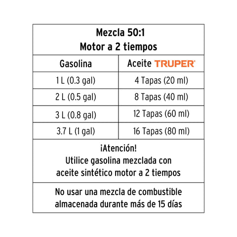 Motosierra 50 cc a gasolina con barra de 18', Truper | MOT-5018 | 102920