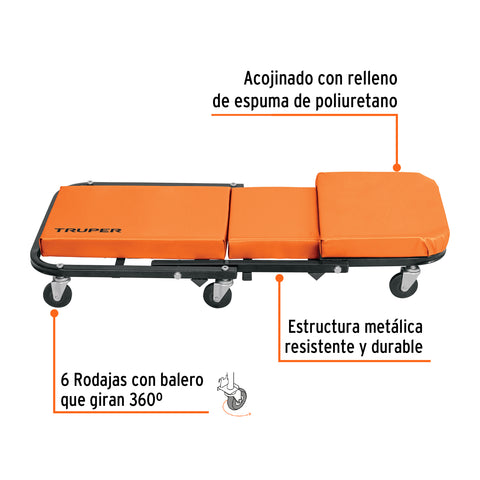 Cama / banco de 36' para mecánico, Truper | CATA-36X | 102940