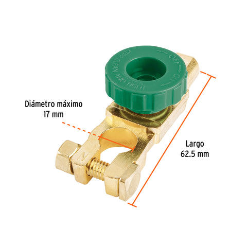 Terminal p/batería con interruptor switch, Truper | TEBA-5 | 102947