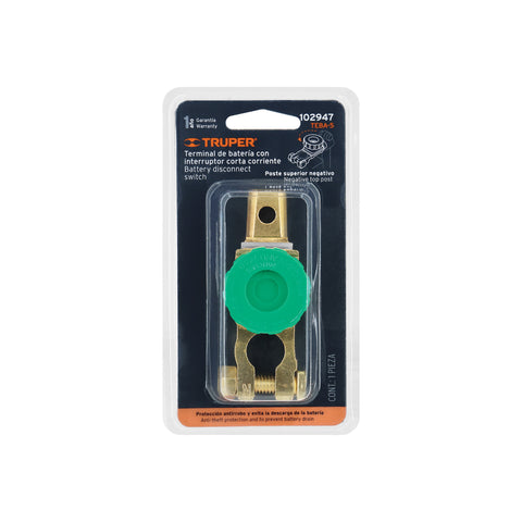 Terminal p/batería con interruptor switch, Truper | TEBA-5 | 102947