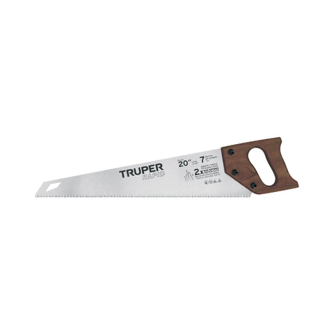 Serrucho Rapid 20', 7 DPP, mango de madera, Truper | STR-20M | 102951