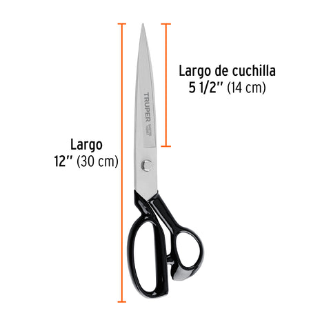 Tijera 12' para sastre, TRUPER | TS-12 | 102957