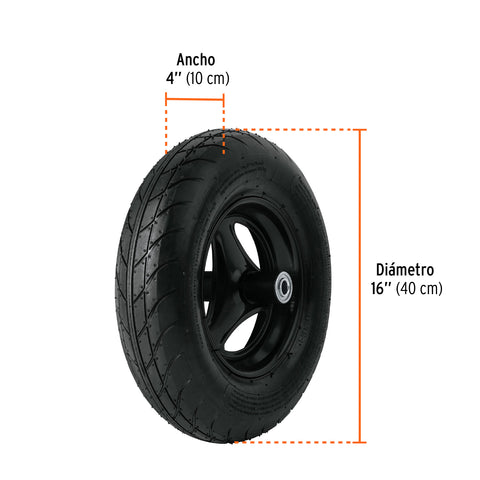 Carretilla 7ft3 Expert plástica, 2 llantas,bastidor metálico | TP-7X | 103007