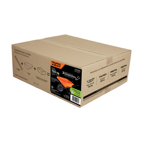 Carretilla 6ft3 Expert plástica, neumática, bastidor tubular | CAT-60PLX | 103008