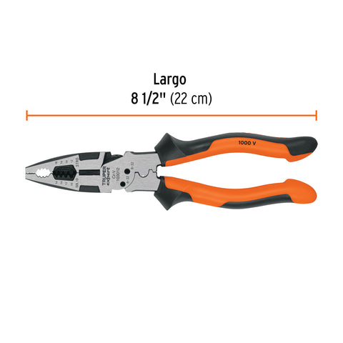 Pinza multiuso 8' electricista, comfort grip, Truper Expert | PMU-8EX | 103012