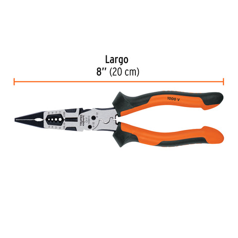 Pinza multiuso 8' punta larga, comfort grip, Truper expert | PMU-8PX | 103013