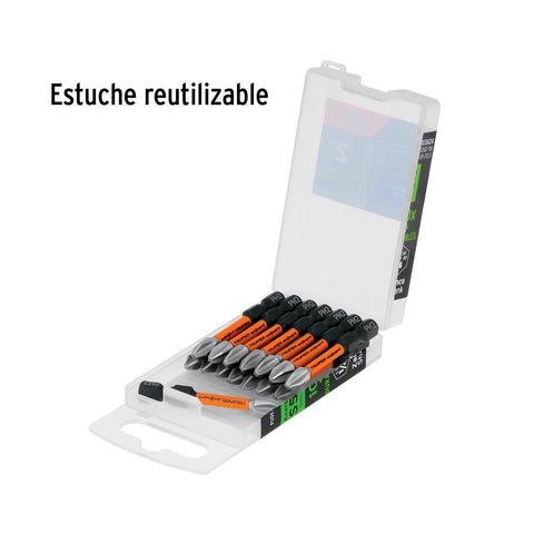 Estuche con 15 puntas de cruz PH2 de impacto largo 2' | PUDE-1202-15I | 103024