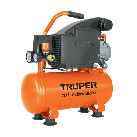 Compresor lubricado, 10L, 2 HP, horizontal, 127V, TRUPER | COMP-10L2 | 103030