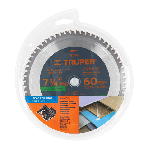 Disco sierra 7-1/4' multimaterial, 60 dientes centro 5/8' | ST-760MM | 103035