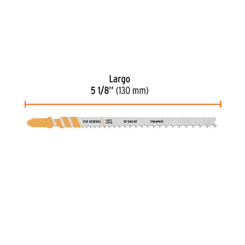 Blíster 5 seguetas T, 5-10 DPP BIM, corte recto uso general | ST-345-XF | 103049
