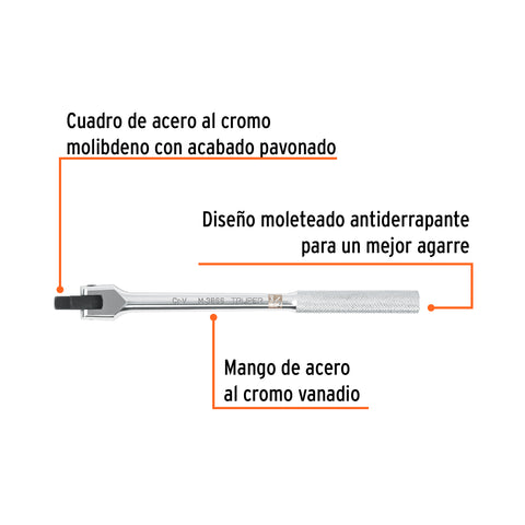 Mango articulado de 10' x 13 mm para dados cuadro 3/8' | M-3866 | 103059