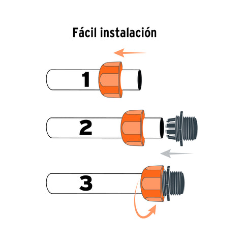 Conector 1/2' macho de ABS con tuerca de ajuste manual | CM-1/2T | 103060