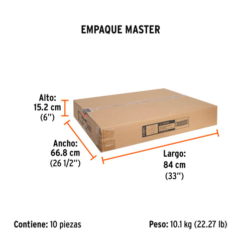Caja de empaque de repuesto para CARBA-140, Truper | CJ-CARBA-140 | 103072