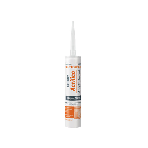 Sellador acrílico de 280 ml, negro, Truper | SACRI-100N | 103076