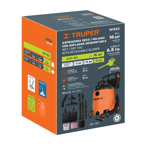 Caja de empaque de repuesto para ASP-16S, Truper | CJ-ASP-16S | 103078
