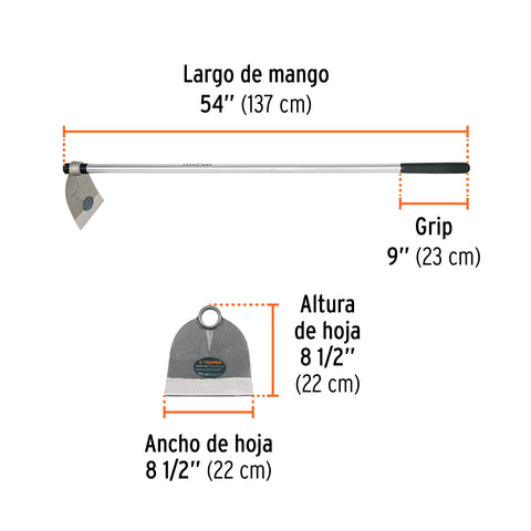 Azadón Lane No. 3 de 2.1 lb, mango de acero 54', TRUPER | AL-3S | 103107