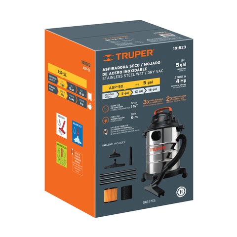 Caja de empaque de repuesto para ASP-5X, Truper | CJ-ASP-5X | 103121