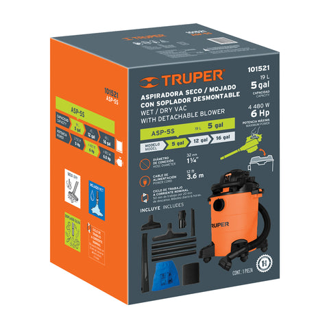 Caja de empaque de repuesto para ASP-5S, Truper | CJ-ASP-5S | 103122