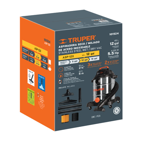 Caja de empaque de repuesto para ASP-12X, Truper | CJ-ASP-12X | 103127