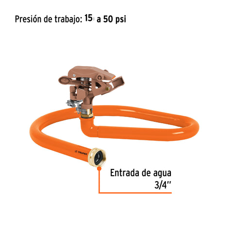 Aspersor base metálica, tipo manguera, TRUPER | ASP-MAN | 10312