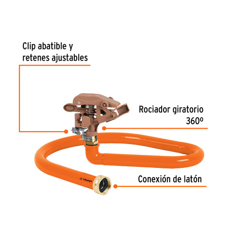 Aspersor base metálica, tipo manguera, TRUPER | ASP-MAN | 10312
