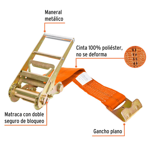 Sujetador con matraca carga máxima 7500 kg, Truper | SU-7500 | 10314