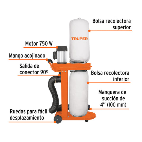 Colector de polvo 1 HP, Truper | COPO-1 | 103164
