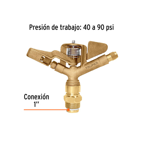 Aspersor agrícola de 1' fundido en latón, TRUPER | ASP-1BR | 10317