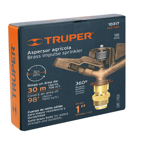 Aspersor agrícola de 1' fundido en latón, TRUPER | ASP-1BR | 10317