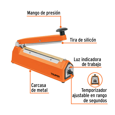 Selladora térmica 20 cm, 300 W, Truper | SETE-20 | 103189