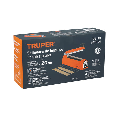 Selladora térmica 20 cm, 300 W, Truper | SETE-20 | 103189