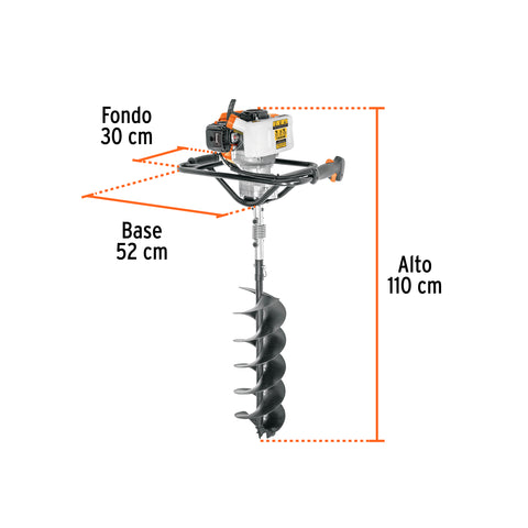Ahoyadora / motoperforadora a gasolina 52cc, Truper | AHO-52 | 103204