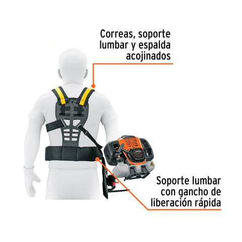 Desbrozadora multifuncional 4 en 1, a gasolina 45 cc, Truper | DES-45M | 103205